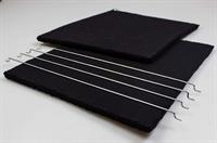 Filtre charbon, AEG hotte - 245 mm x 285 mm (2 pièces)