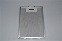 Filtre métallique, Thermex hotte - 9 mm x 250 mm x 184 mm (avec goujon)